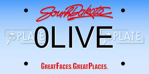0LIVE South Dakota License Plate
