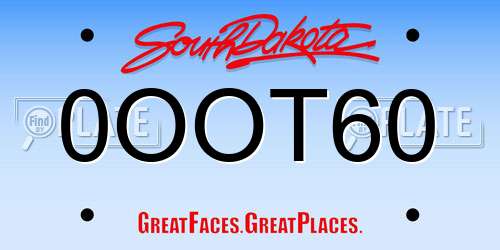 0OOT60 South Dakota License Plate