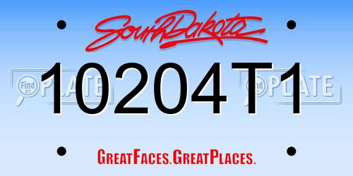 10204T1 South Dakota License Plate