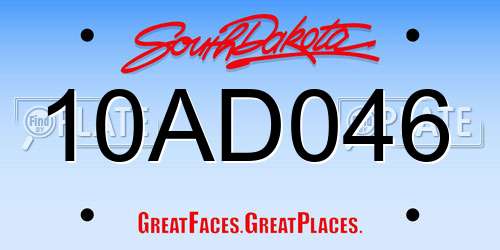 10AD046 South Dakota License Plate