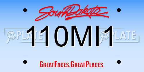 110MI1 South Dakota License Plate