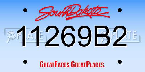 11269B2 South Dakota License Plate