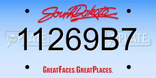 11269B7 South Dakota License Plate