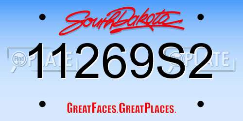 11269S2 South Dakota License Plate