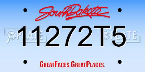 11272T5 South Dakota License Plate
