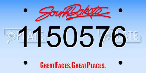 1150576 South Dakota License Plate