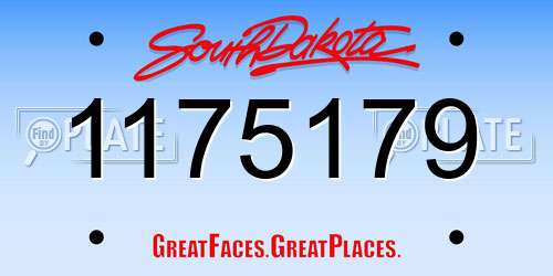 1175179 South Dakota License Plate