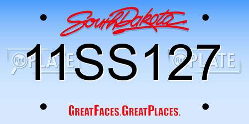 11SS127 South Dakota License Plate