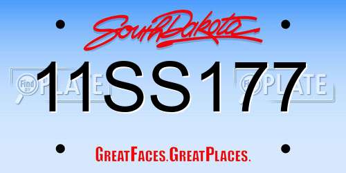 11SS177 South Dakota License Plate