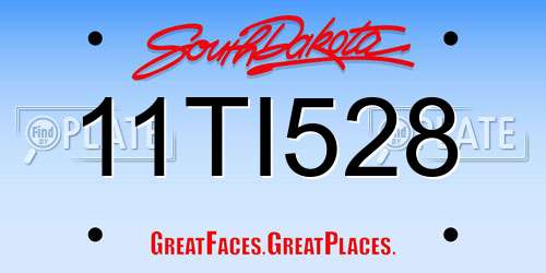 11TI528 South Dakota License Plate