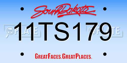 11TS179 South Dakota License Plate