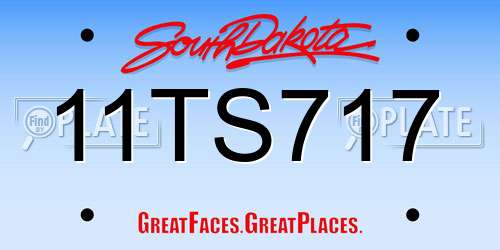 11TS717 South Dakota License Plate