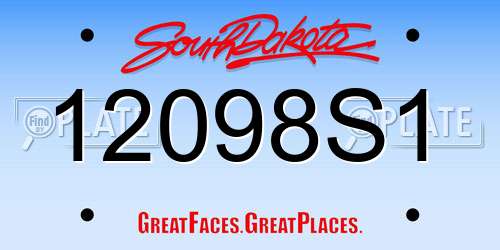 12098S1 South Dakota License Plate