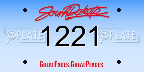 1221 South Dakota License Plate