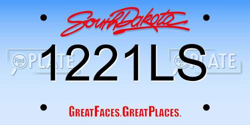 1221LS South Dakota License Plate