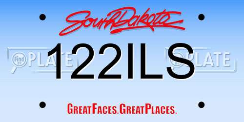 122ILS South Dakota License Plate