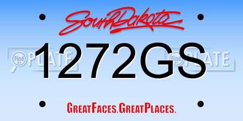 1272GS South Dakota License Plate