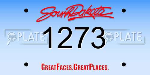 1273 South Dakota License Plate