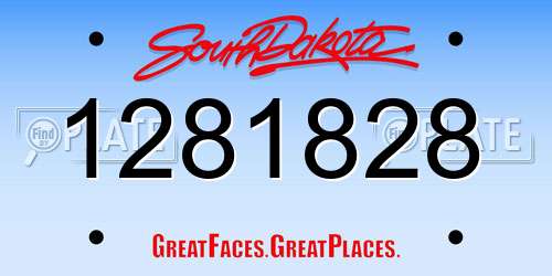 1281828 South Dakota License Plate