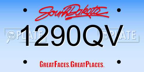 1290QV South Dakota License Plate