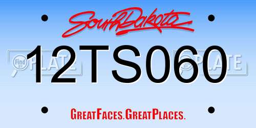 12TS060 South Dakota License Plate