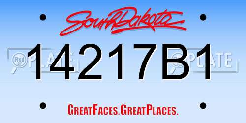 14217B1 South Dakota License Plate