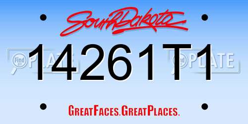 14261T1 South Dakota License Plate