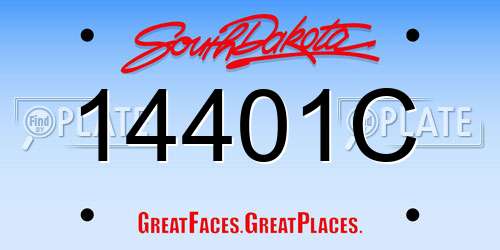 14401C South Dakota License Plate