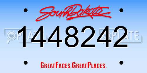 1448242 South Dakota License Plate