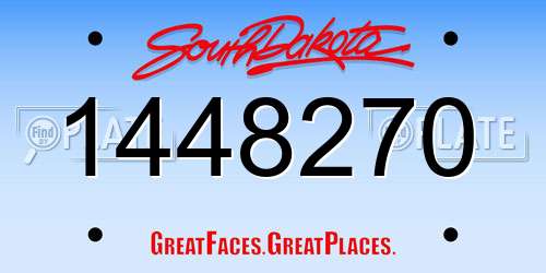 1448270 South Dakota License Plate