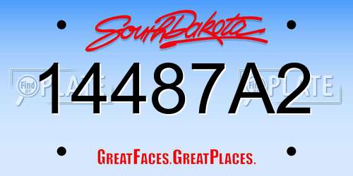 14487A2 South Dakota License Plate