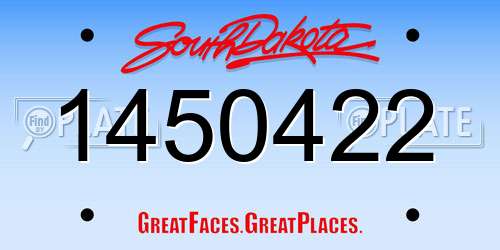 1450422 South Dakota License Plate