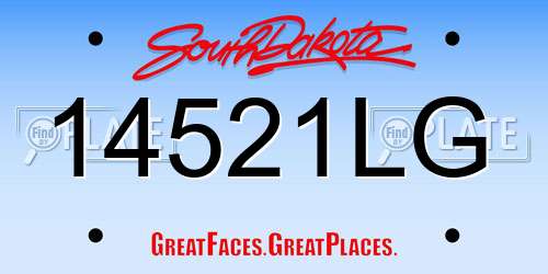 14521LG South Dakota License Plate