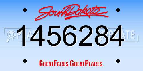 1456284 South Dakota License Plate