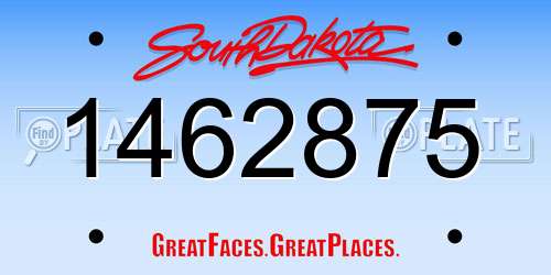 1462875 South Dakota License Plate