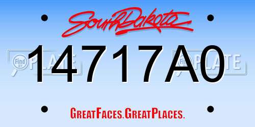 14717A0 South Dakota License Plate