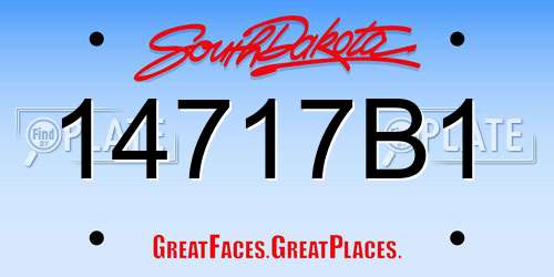 14717B1 South Dakota License Plate
