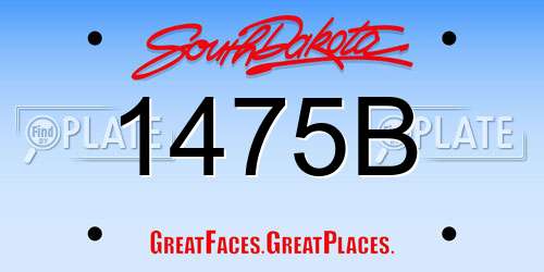1475B South Dakota License Plate