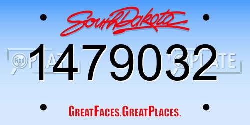 1479032 South Dakota License Plate