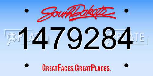 1479284 South Dakota License Plate