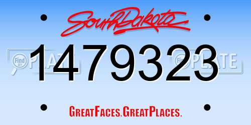 1479323 South Dakota License Plate