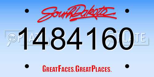 1484160 South Dakota License Plate