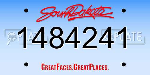1484241 South Dakota License Plate