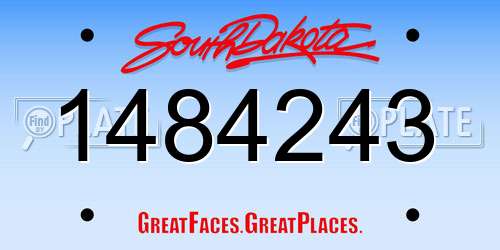 1484243 South Dakota License Plate