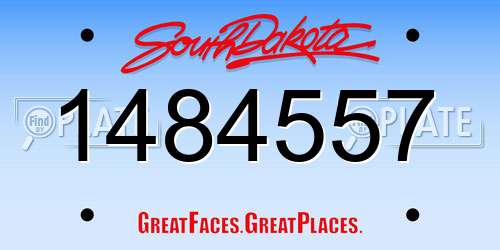 1484557 South Dakota License Plate
