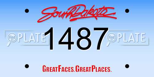 1487 South Dakota License Plate