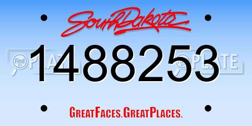 1488253 South Dakota License Plate