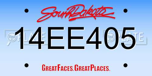 14EE405 South Dakota License Plate