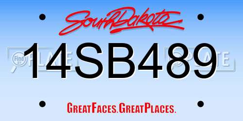 14SB489 South Dakota License Plate