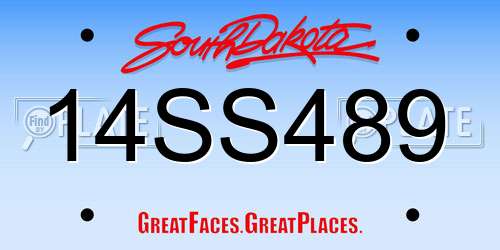 14SS489 South Dakota License Plate